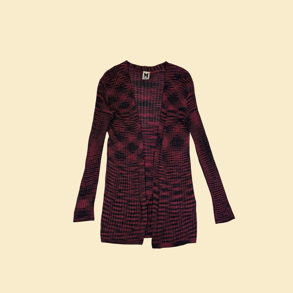 90s/Y2K M Missoni cardigan, size 4 pink/black vintage womens sweater